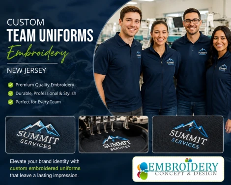custom team uniforms embroidery New Jersey